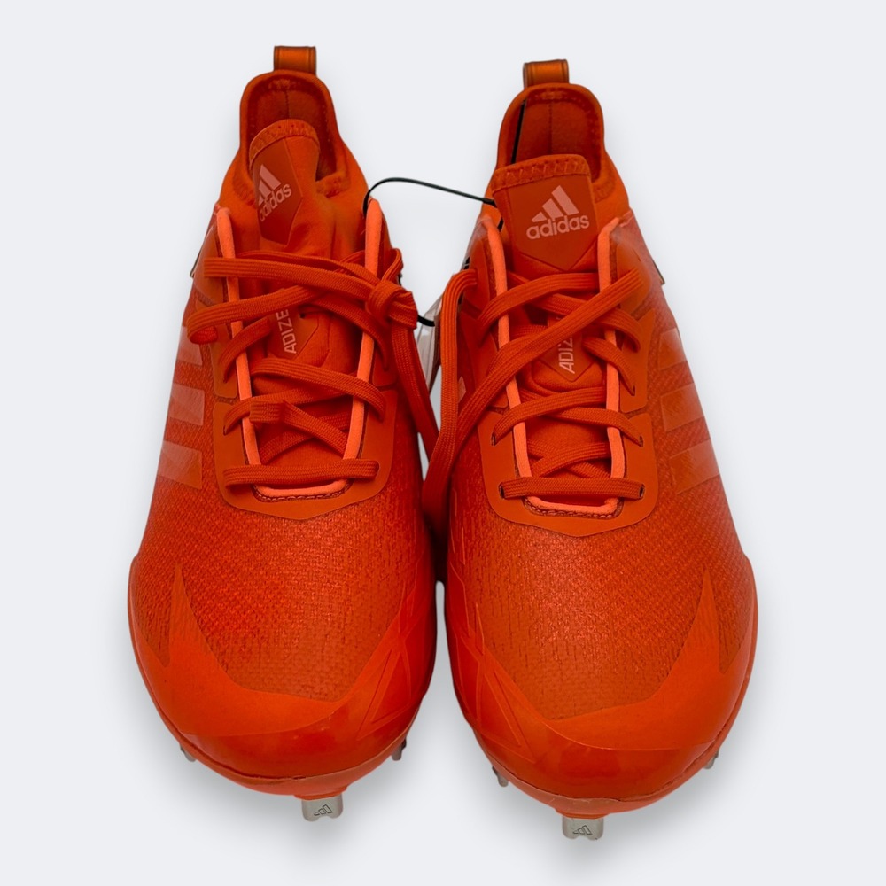 Adidas Mens Adizero Afterburner Cleats Size 9 Orange Baseball Spikes